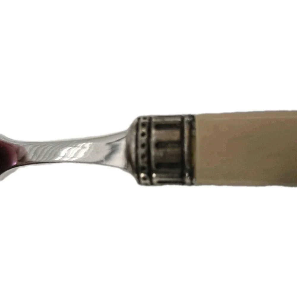 14 Pieces‎ EME Napoleon Stainless Flatware Ivory Cream Color Handles Italy